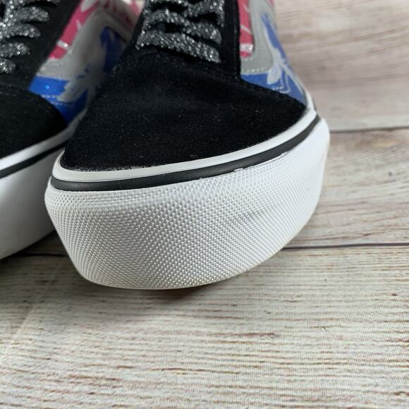 Vans Old Skool Platform After Dark Womens Size 8 Pink Blue Black Summer - Picture 4 of 13